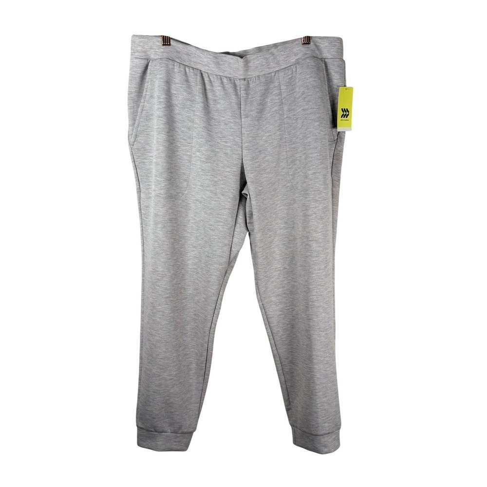 All in Motion Mens XL Mesh Spacer Jogger Heathered Gray Drawstring Waistband NWT